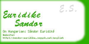 euridike sandor business card