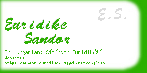euridike sandor business card